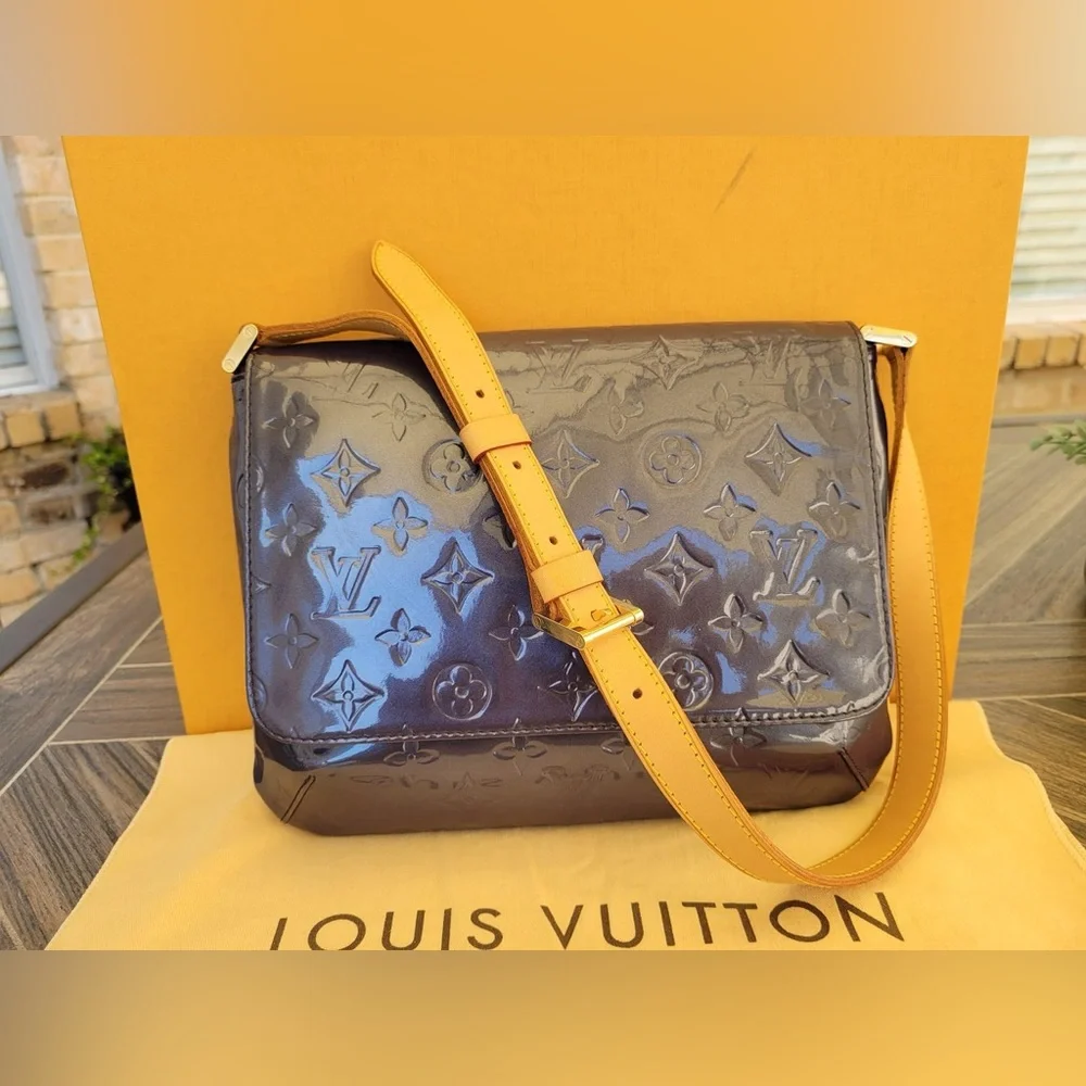 Indigo Monogram Vernis Thompson Street Bag - Picture 1 of 16